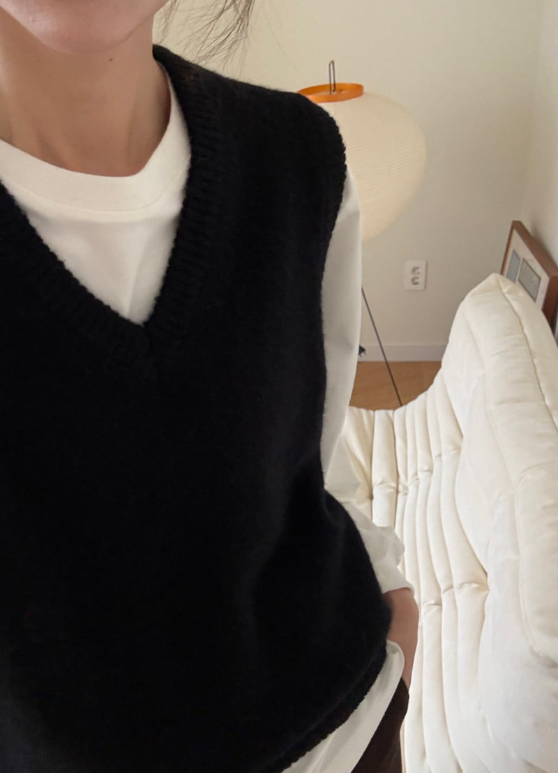 Amygrace - Korean Women Fashion - #womensfashion - Tambourine Alpaca Knit Vest - 6
