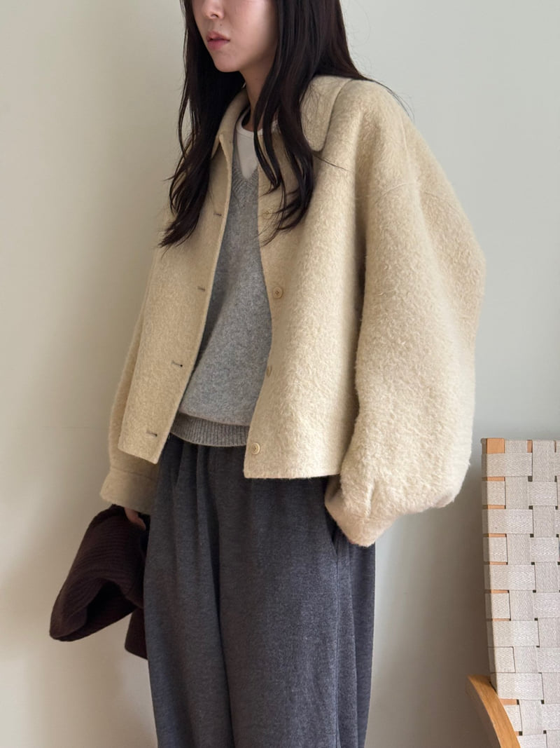 Amygrace - Korean Women Fashion - #momslook - Frha Alpaca Handmade Jacket - 4