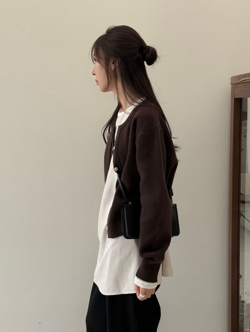 Amygrace - Korean Women Fashion - #womensfashion - Bunny Round Cardigan - 10