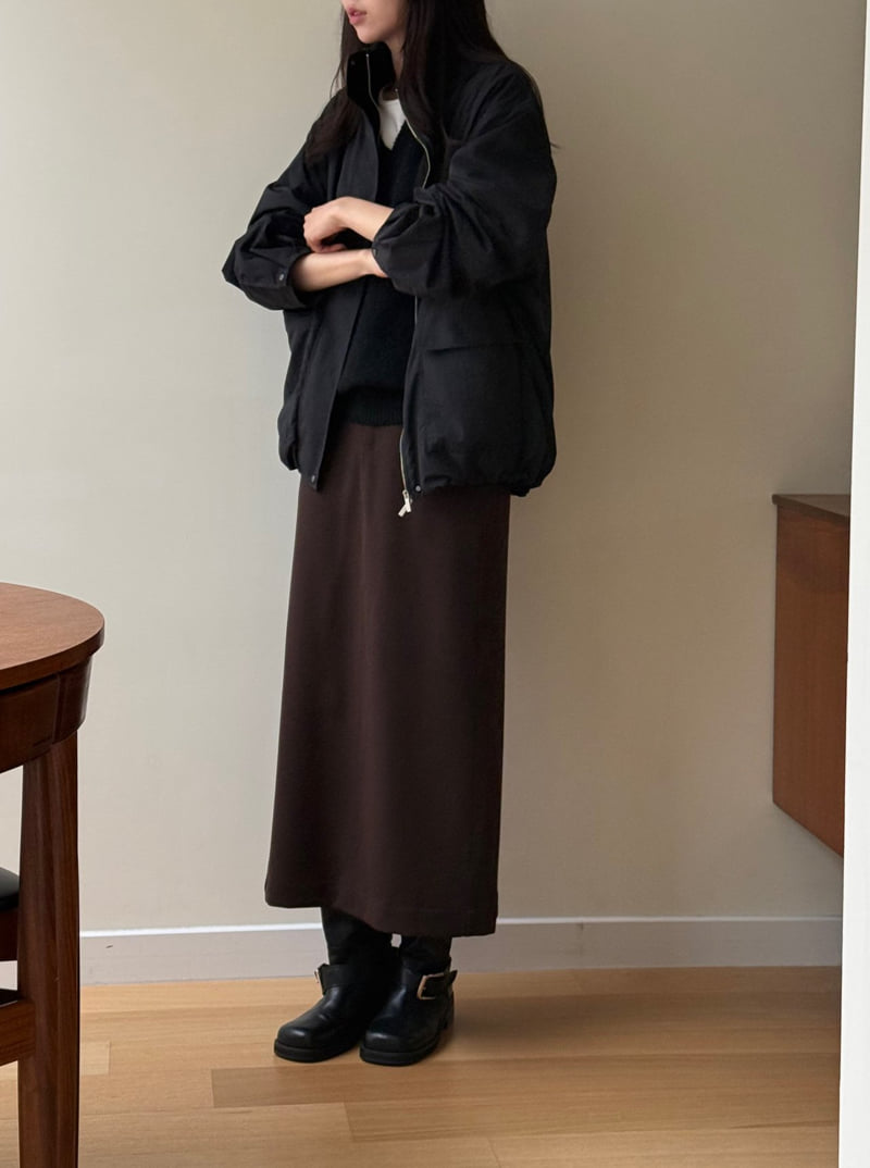 Amygrace - Korean Women Fashion - #womensfashion - Partial Wool Skirt - 8