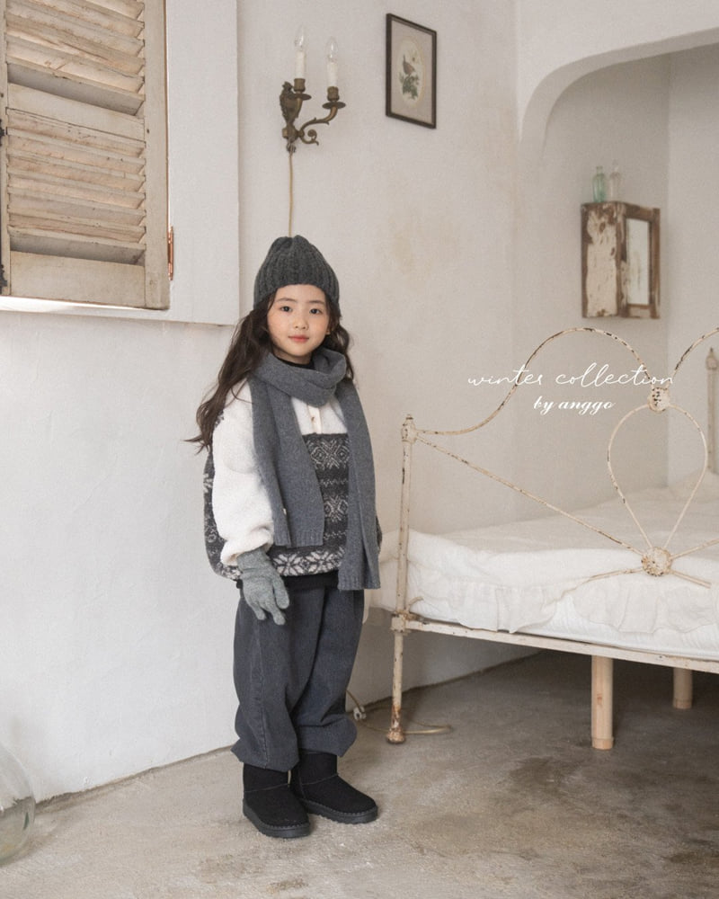 Anggo - Korean Children Fashion - #Kfashion4kids - Pie Pants (Denim) - 10