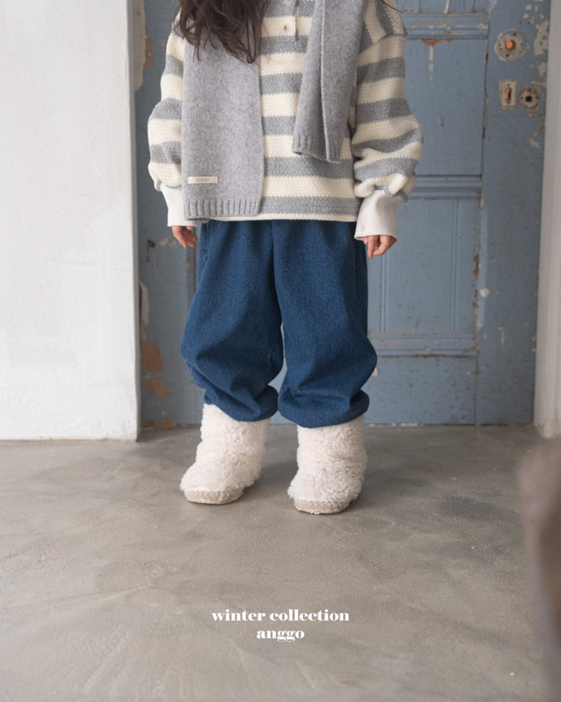 Anggo - Korean Children Fashion - #kidsstore - Pie Pants (Denim) - 8