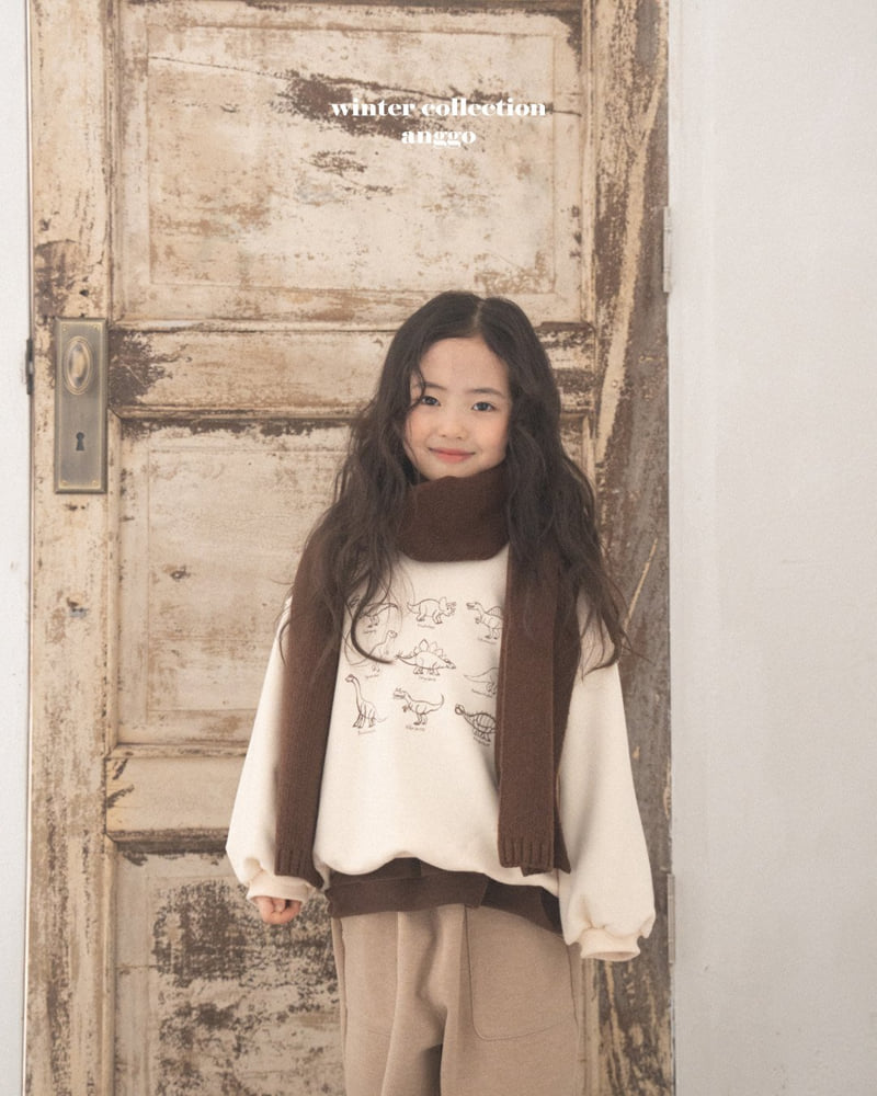 Anggo - Korean Children Fashion - #minifashionista - Winter Dino Sweatshirt - 8