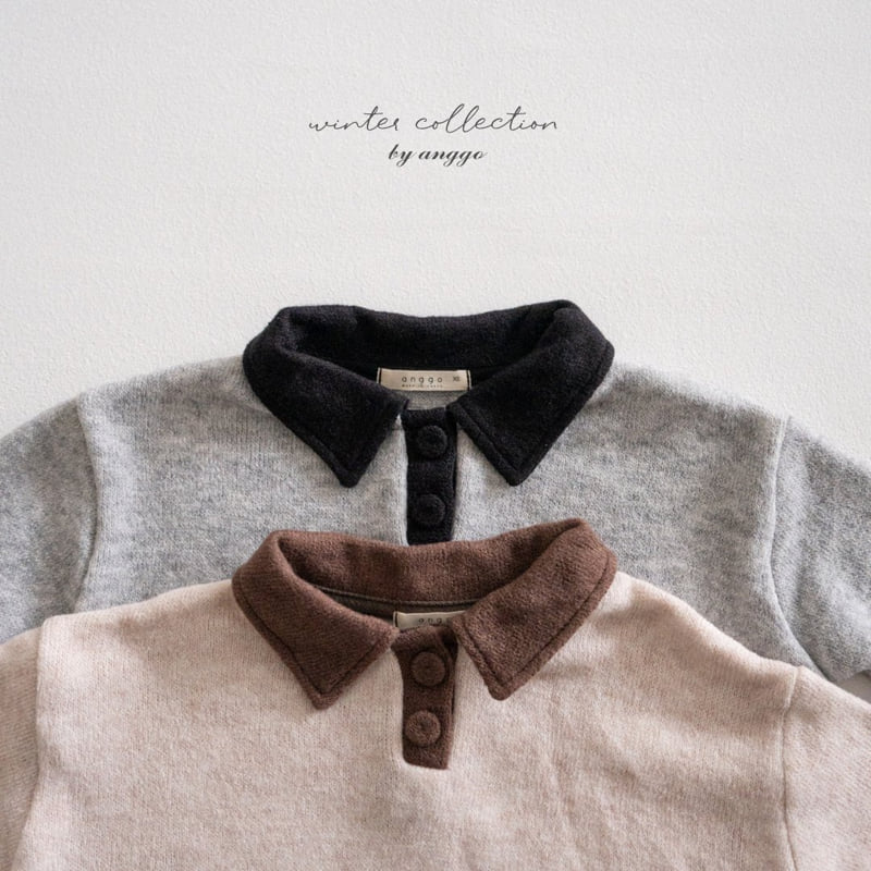 Anggo - Korean Children Fashion - #prettylittlegirls - Choco Chip Collar Tee - 3