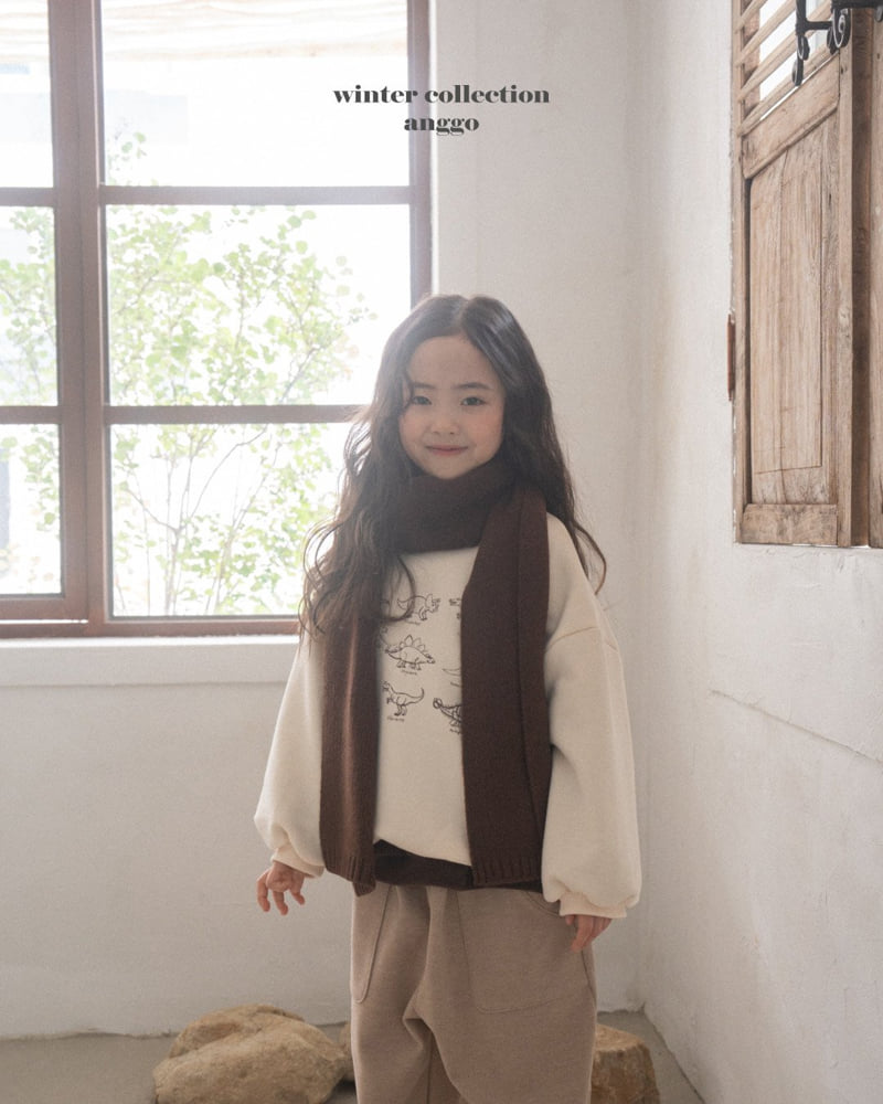 Anggo - Korean Children Fashion - #todddlerfashion - Winter Dino Sweatshirt - 10