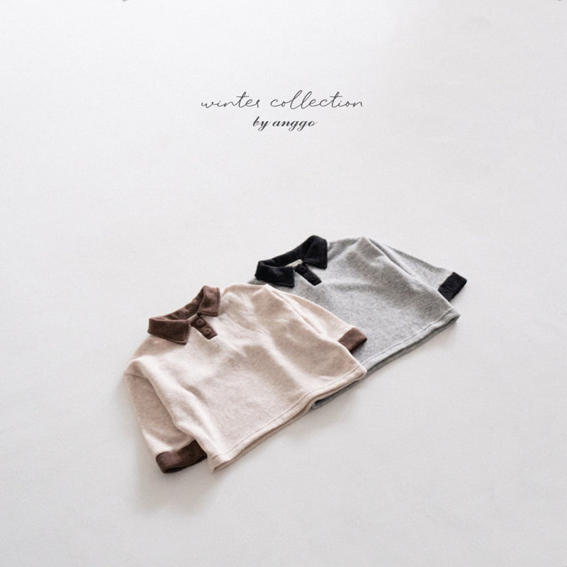 Anggo - Korean Children Fashion - #prettylittlegirls - Choco Chip Collar Tee - 4
