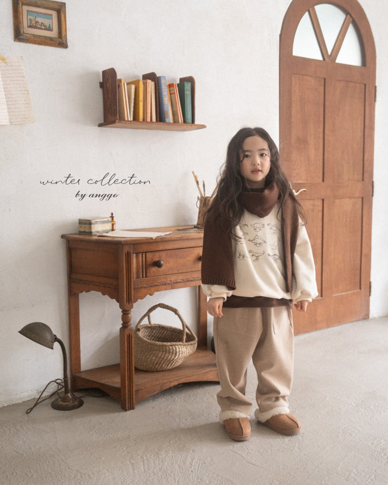 Anggo - Korean Children Fashion - #toddlerclothing - Winter Dino Sweatshirt - 11