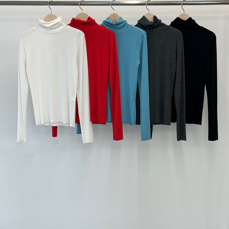 Another Avenue - Korean Women Fashion - #pursuepretty - Raw-Edge Turtleneck Tee