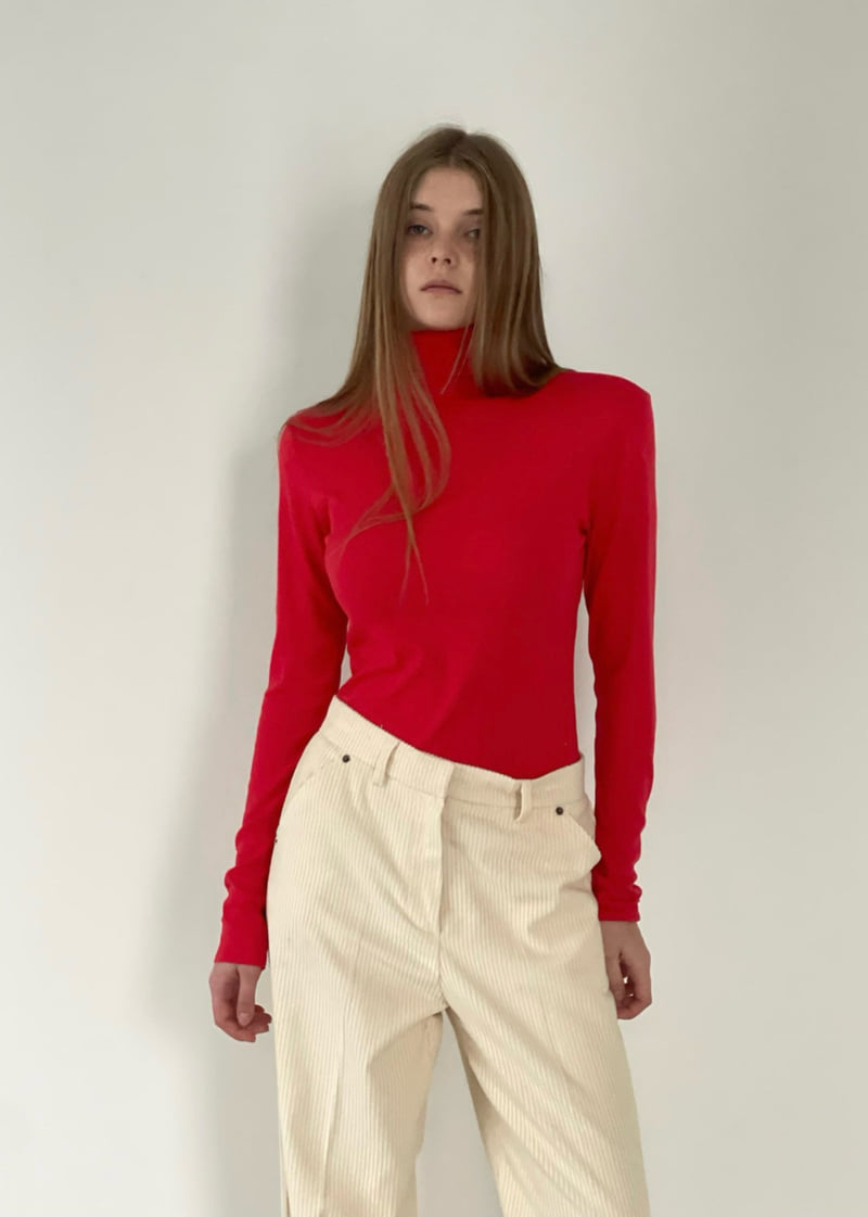Another Avenue - Korean Women Fashion - #romanticstyle - Raw-Edge Turtleneck Tee - 3