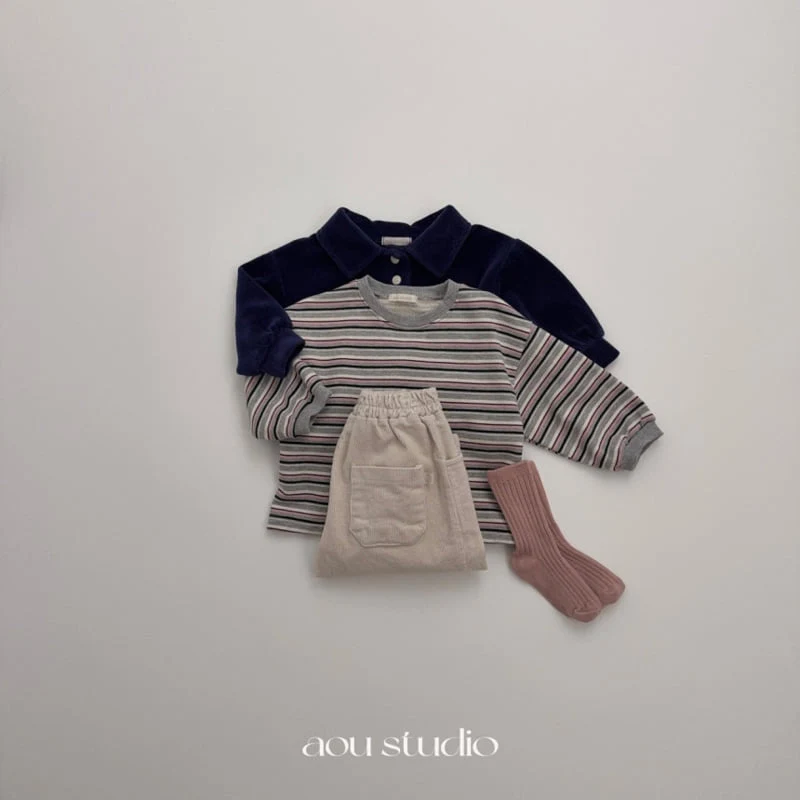 Aou Studio - Korean Baby Fashion - #babyboutique - Kuru Striped Tee - 8