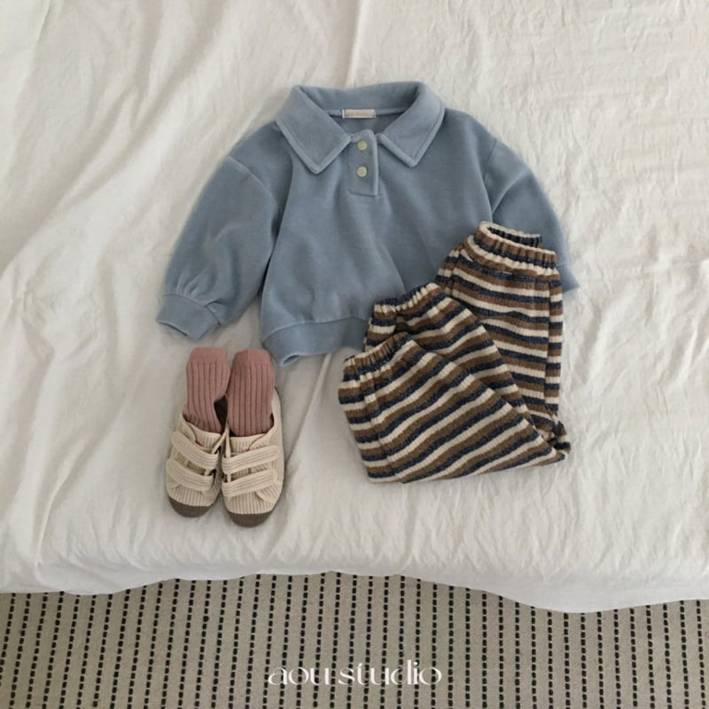 Aou Studio - Korean Baby Fashion - #babyboutique - Cookie Striped Jogger Pants - 7