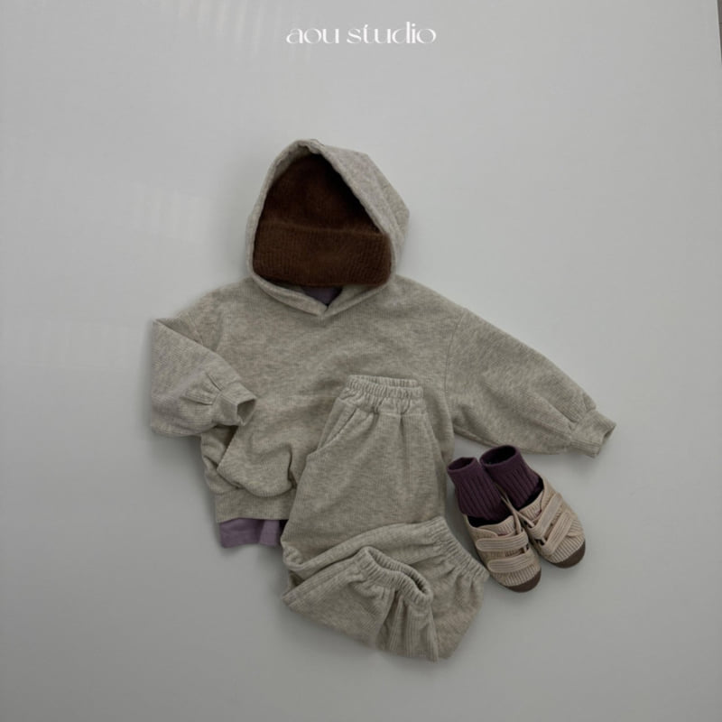 Aou Studio - Korean Baby Fashion - #babyboutique - Cream Hoodie - 6