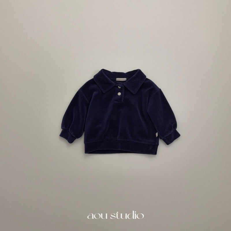 Aou Studio - Korean Baby Fashion - #babyboutiqueclothing - Velo Collar Sweatshirt - 3
