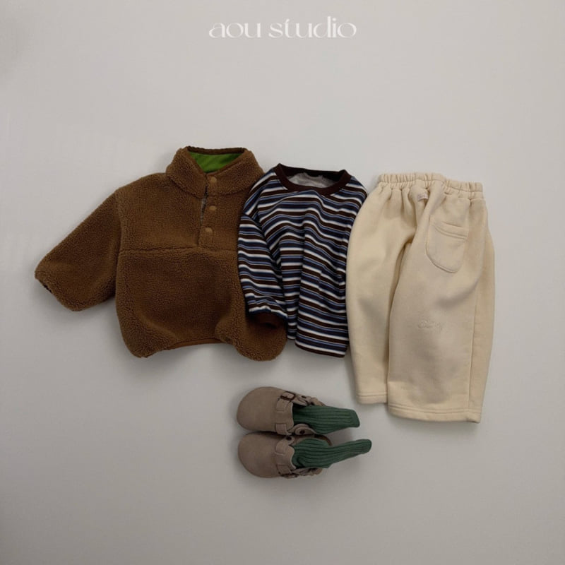 Aou Studio - Korean Baby Fashion - #babyboutiqueclothing - Kuru Striped Tee - 10