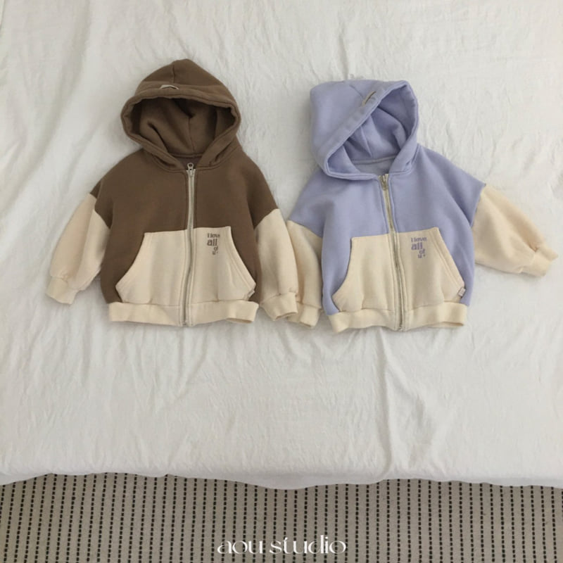 Aou Studio - Korean Baby Fashion - #babyclothing - Melo Brushed Hoodie Zip-Up - 10