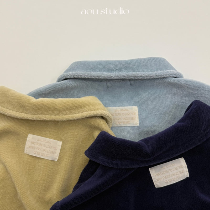 Aou Studio - Korean Baby Fashion - #babyboutiqueclothing - Velo Collar Sweatshirt - 4