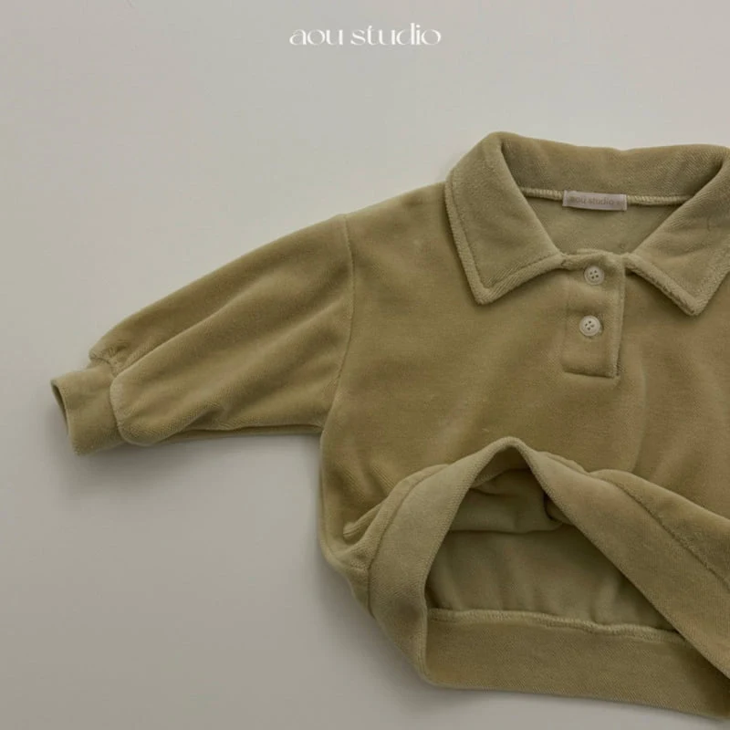 Aou Studio - Korean Baby Fashion - #babyfever - Velo Collar Sweatshirt - 6