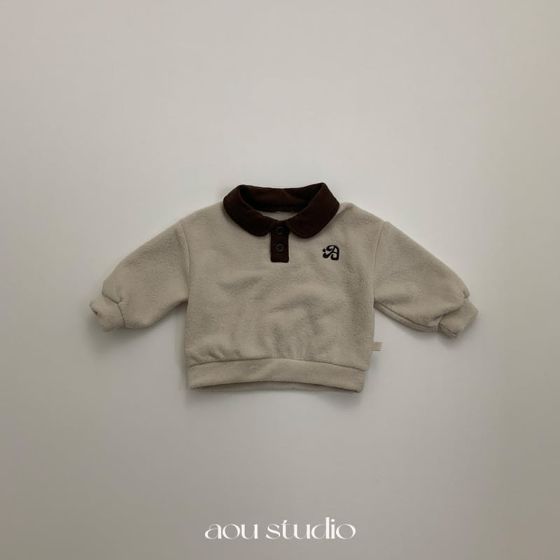 Aou Studio - Korean Baby Fashion - #babyfever - Kawa Collar Sweatshirt - 2