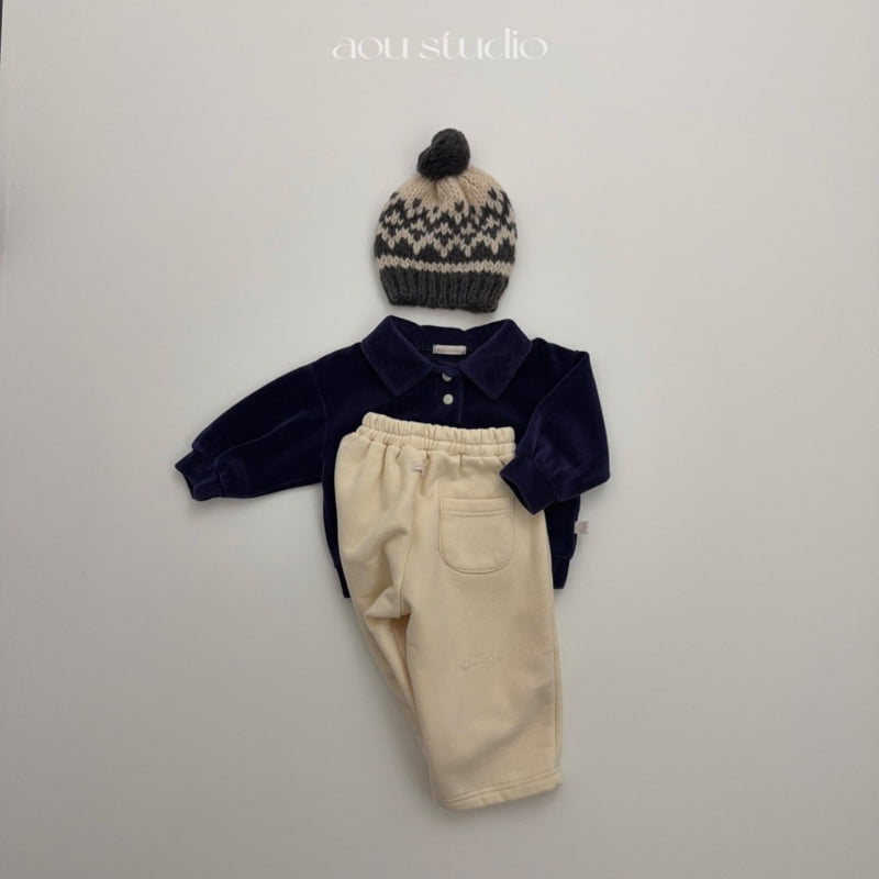 Aou Studio - Korean Baby Fashion - #babylifestyle - Velo Collar Sweatshirt - 8