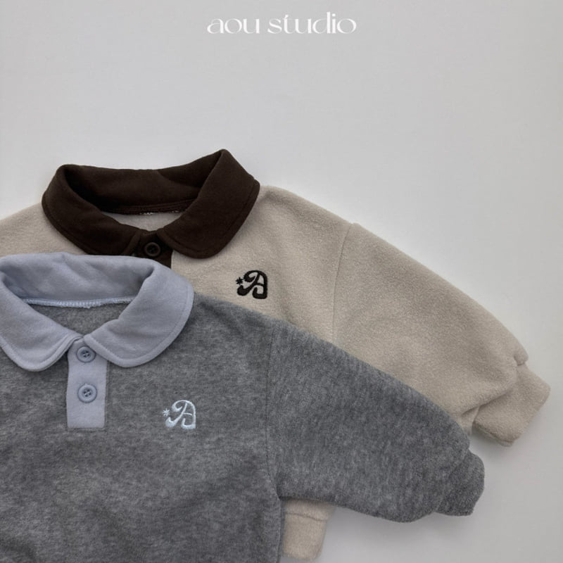 Aou Studio - Korean Baby Fashion - #babygirlfashion - Kawa Collar Sweatshirt - 4