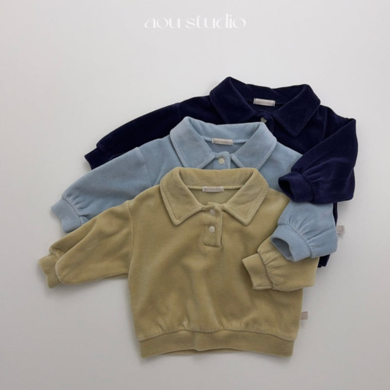 Aou Studio - Korean Baby Fashion - #babyootd - Velo Collar Sweatshirt - 10