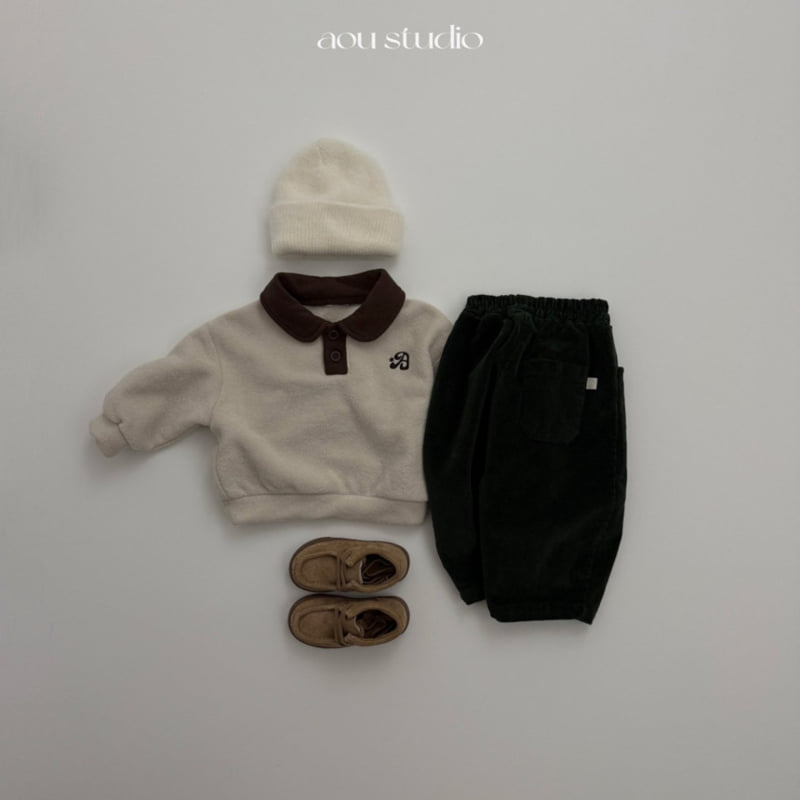 Aou Studio - Korean Baby Fashion - #babyoutfit - Kawa Collar Sweatshirt - 8