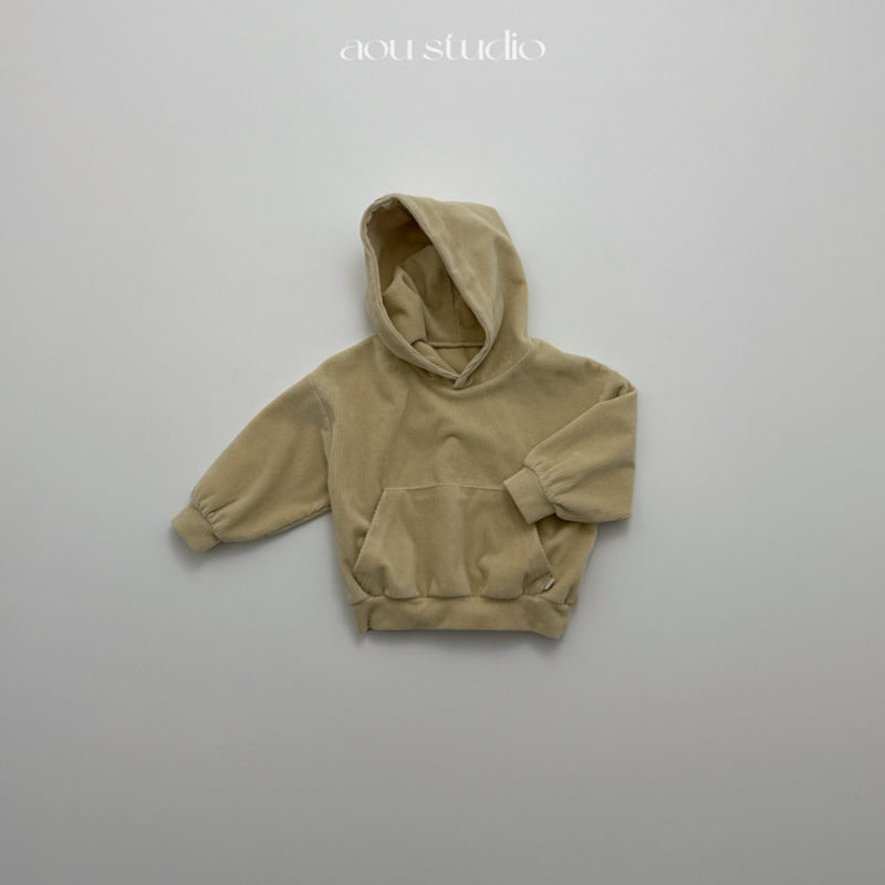 Aou Studio - Korean Baby Fashion - #babyoutfit - Cream Hoodie - 2