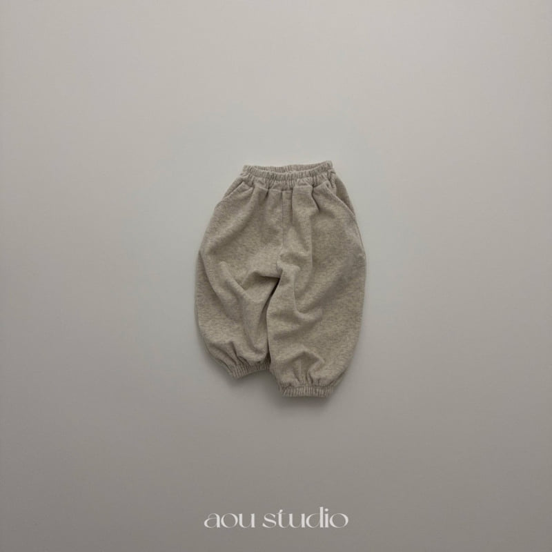 Aou Studio - Korean Baby Fashion - #babyoutfit - Cream Jogger Pants