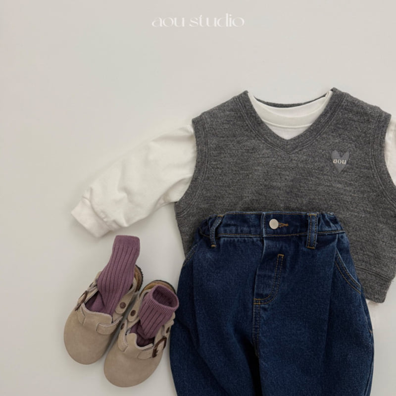 Aou Studio - Korean Baby Fashion - #babyoutfit - Granny Vest - 6