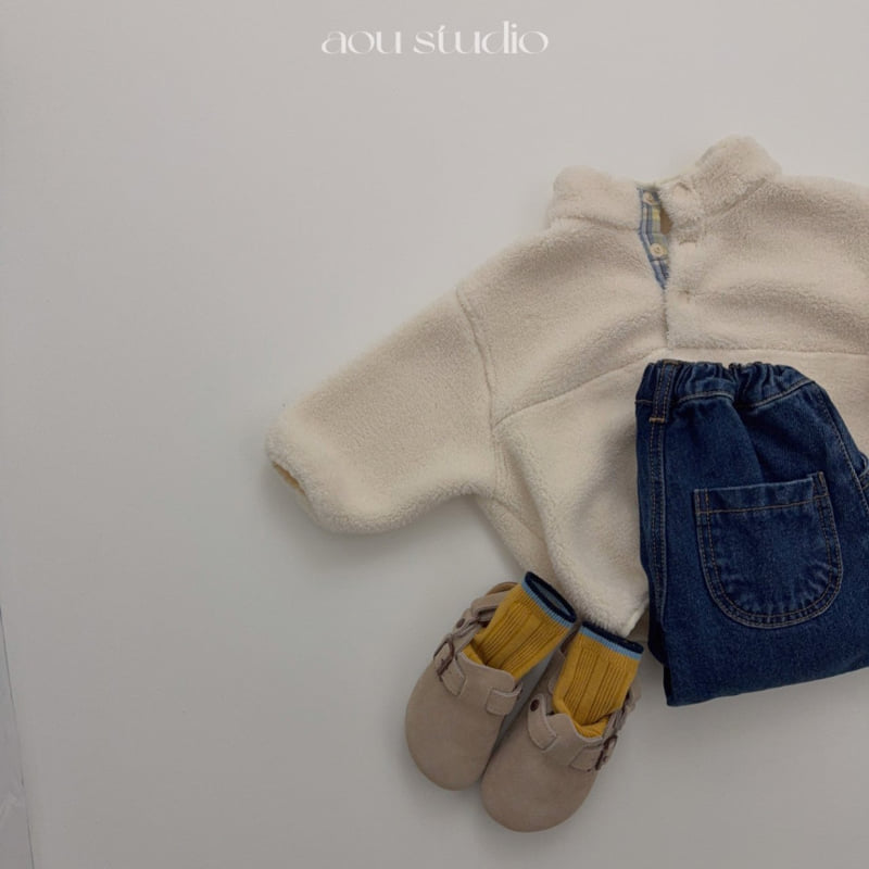 Aou Studio - Korean Baby Fashion - #babyootd - NewJeans Denim Pants - 4