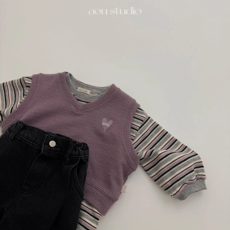 Aou Studio - Korean Baby Fashion - #babywear - Kuru Striped Tee - 5