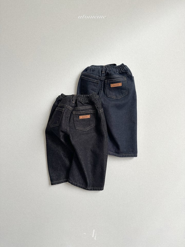 Atomeme - Korean Baby Fashion - #babyboutique - Non-fade Curve Denim Pants