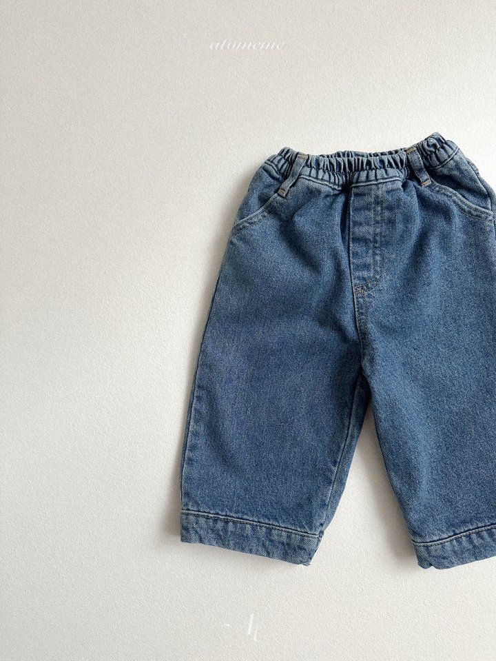 Atomeme - Korean Baby Fashion - #babyboutique - Half Cut Denim Pants - 5