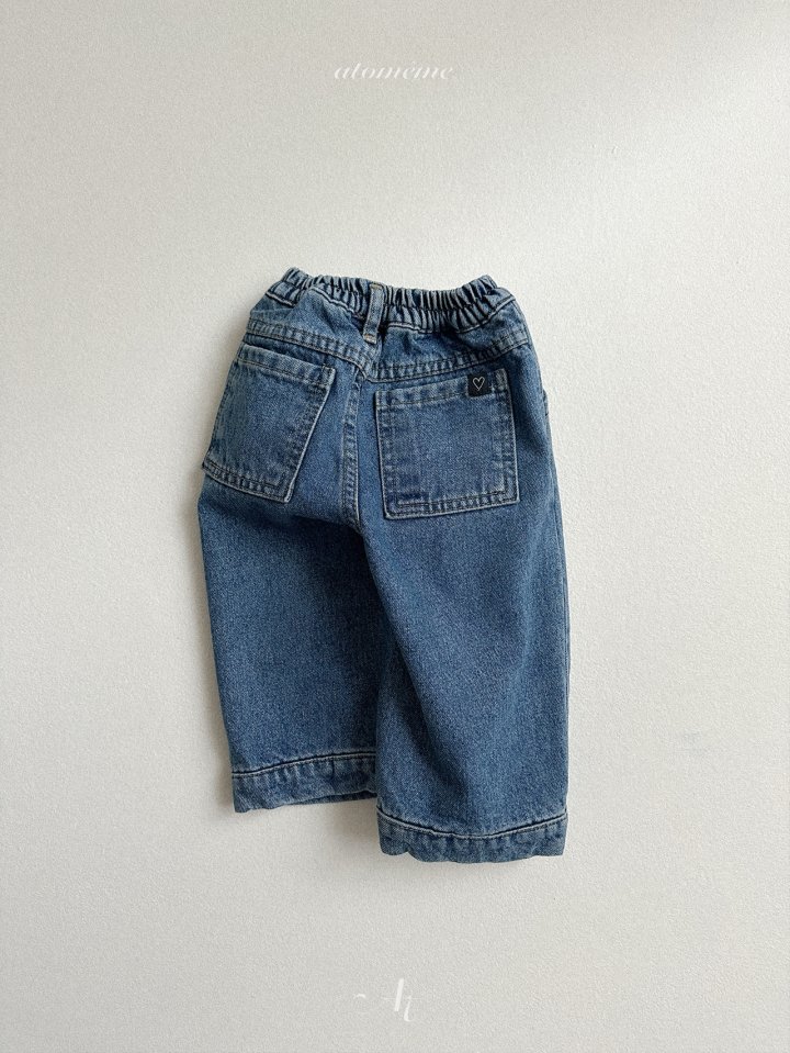 Atomeme - Korean Baby Fashion - #babyboutique - Half Cut Denim Pants - 6