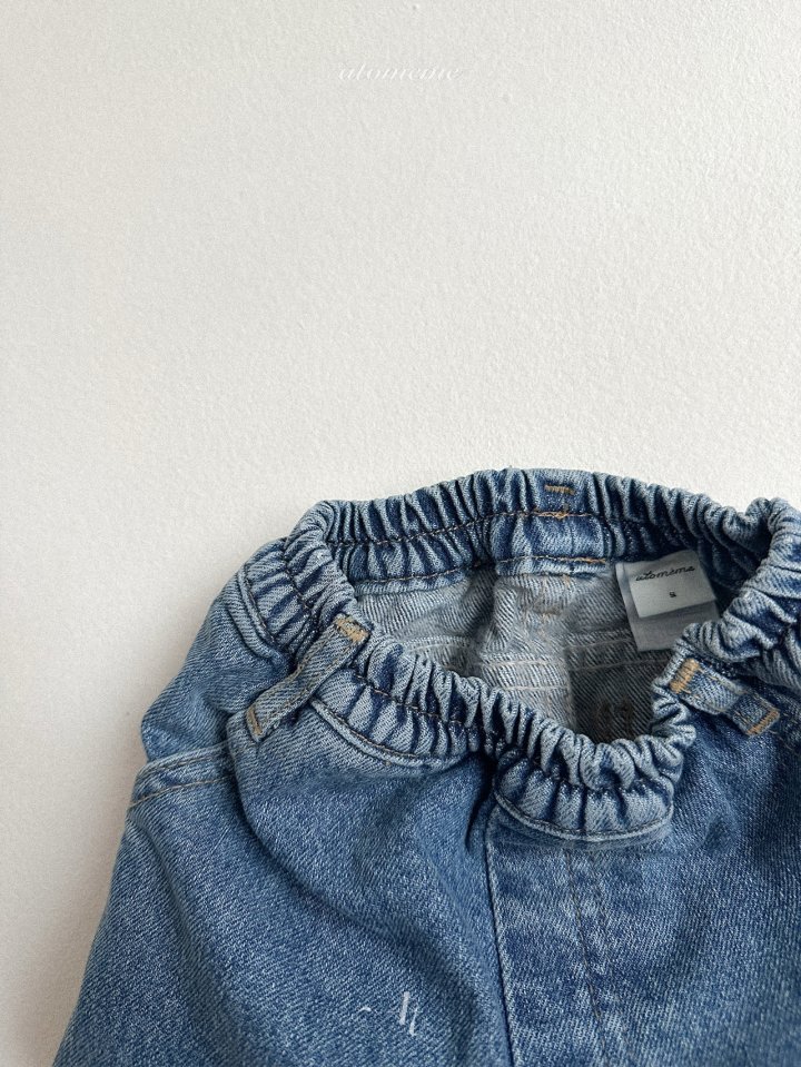 Atomeme - Korean Baby Fashion - #babyboutiqueclothing - Half Cut Denim Pants - 7