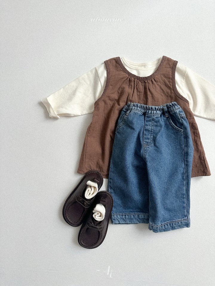 Atomeme - Korean Baby Fashion - #babyclothing - Half Cut Denim Pants - 8
