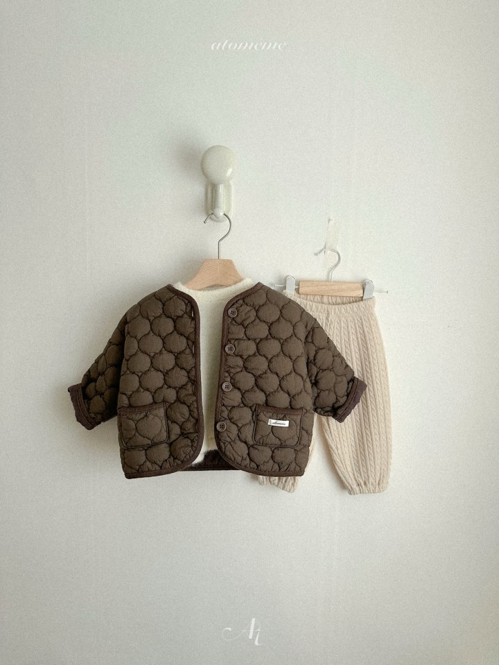 Atomeme - Korean Baby Fashion - #babyclothing - Curry Quilted Jacket - 12