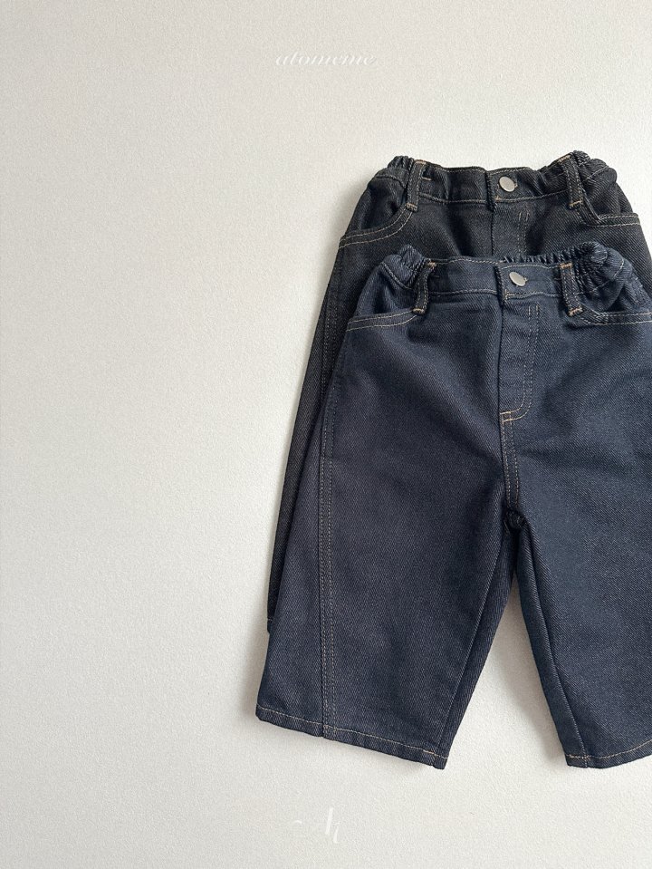 Atomeme - Korean Baby Fashion - #babyclothing - Non-fade Curve Denim Pants - 4