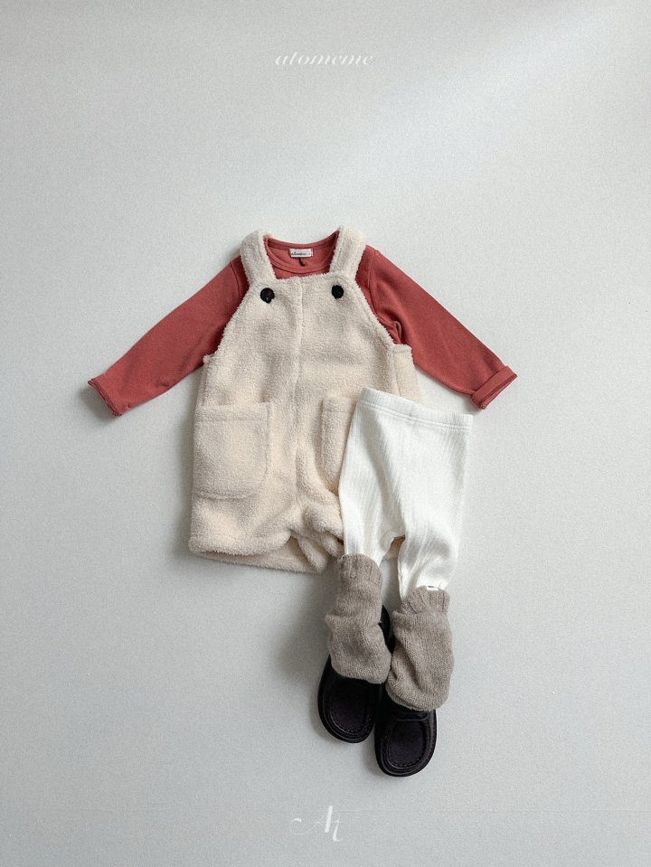 Atomeme - Korean Baby Fashion - #babyfever - Fleece Overalls - 12