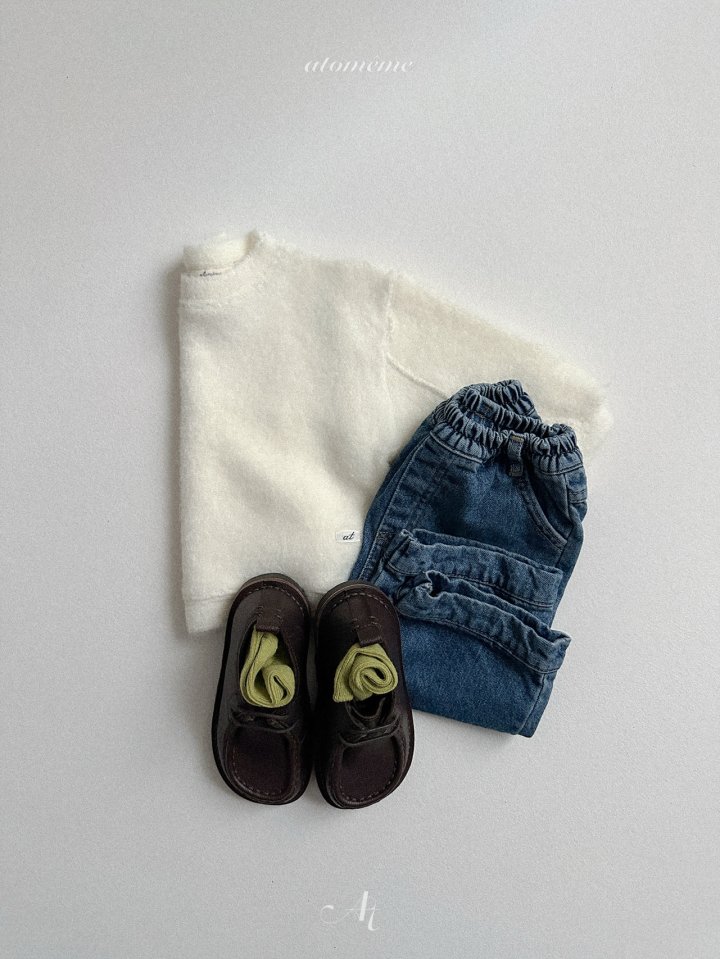 Atomeme - Korean Baby Fashion - #babyfever - Half Cut Denim Pants - 10