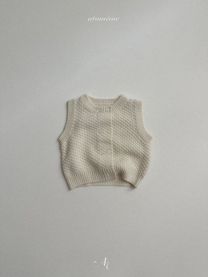 Atomeme - Korean Baby Fashion - #babyfever - Puffy Knit Vest - 6