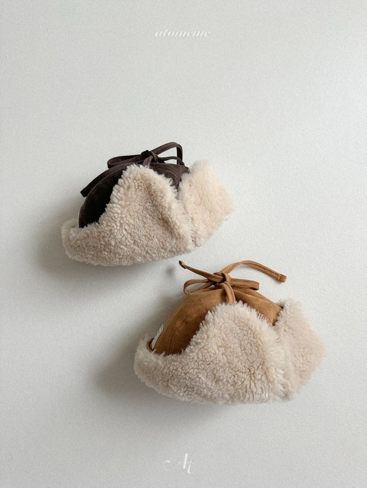 Atomeme - Korean Baby Fashion - #babygirlfashion - Shearling Hat - 2
