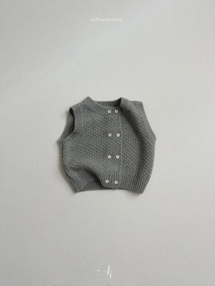 Atomeme - Korean Baby Fashion - #babygirlfashion - Puffy Knit Vest - 7