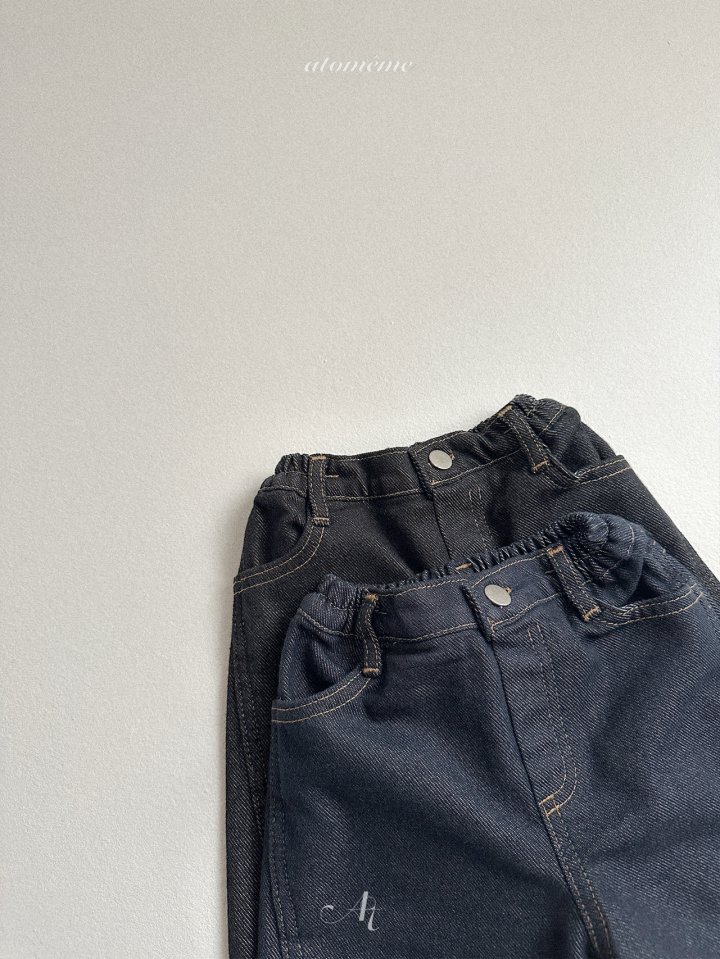 Atomeme - Korean Baby Fashion - #babylifestyle - Non-fade Curve Denim Pants - 7