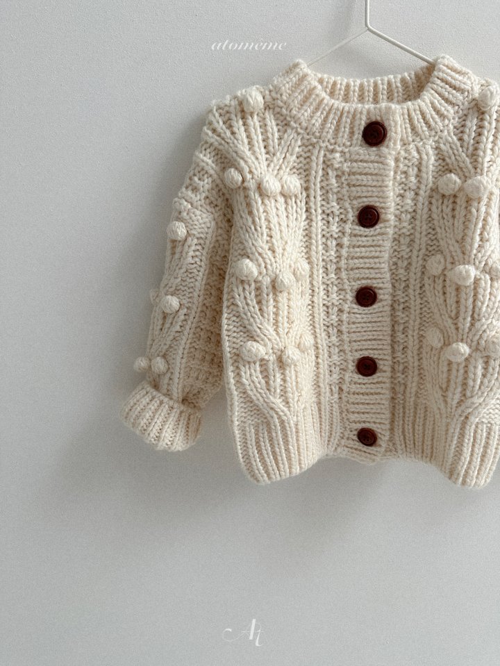 Atomeme - Korean Baby Fashion - #babylifestyle - Pom Cardigan - 6