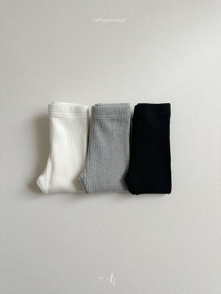 Atomeme - Korean Baby Fashion - #babylifestyle - Winter Ribbed Leggings - 8