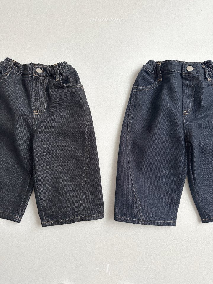 Atomeme - Korean Baby Fashion - #babyoninstagram - Non-fade Curve Denim Pants - 8