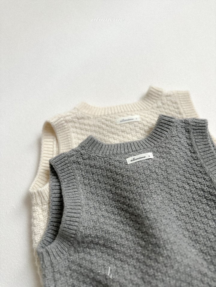 Atomeme - Korean Baby Fashion - #babyoninstagram - Puffy Knit Vest - 9