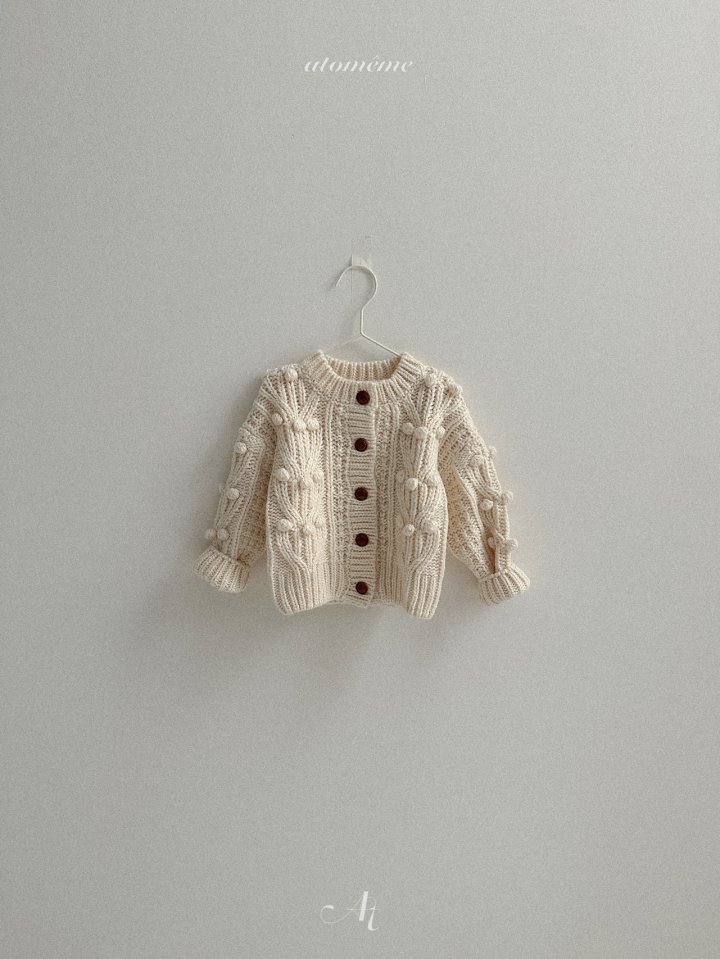 Atomeme - Korean Baby Fashion - #babyoninstagram - Pom Cardigan - 7