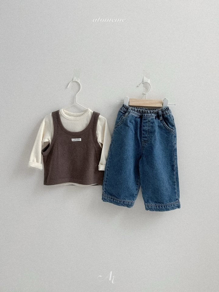 Atomeme - Korean Baby Fashion - #babyoutfit - Latte Vest - 11